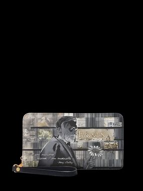Frankenstein Graphic Zip Wristlet - Black/Gray